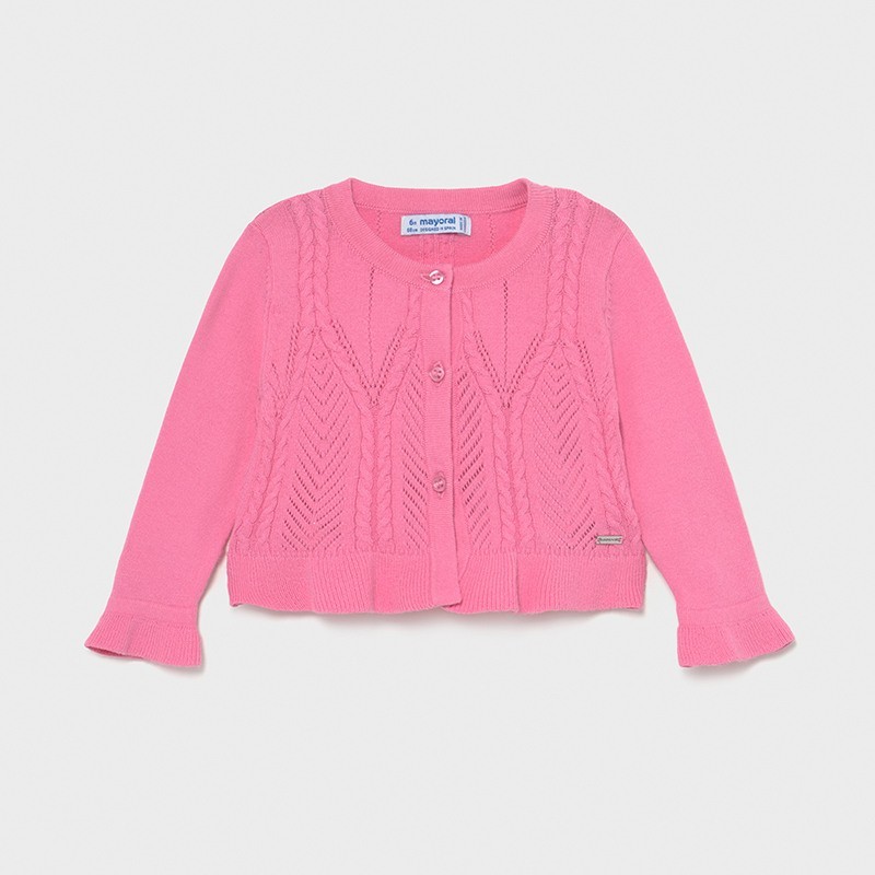 Sweter rozpinany dla dziewczynki Mayoral 1335-21 różowy