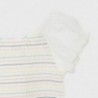 Bluzka w paski dziewczęca Mayoral 6015-24 kolor krem
