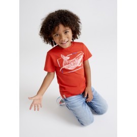 Mayoral 22-03010-055 Koszulka z krótkim rękawem chłopiec 3010-55 czerwony