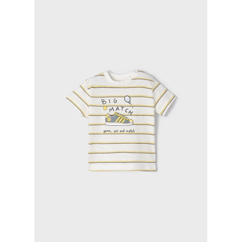 Mayoral 22-01015-031 Koszulka w paski chłopiec 1015-31 żółty