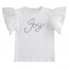 iDO 44491 Bluzka z krótkim rękawem dla dziewczynki kolor biały