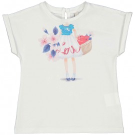 Birba Koszulka z krótkim rękawem Baby Girl 44126-00 15A kolor biały