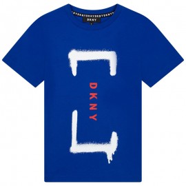 DKNY D25D94-829 Koszulka z krótkim rękawem chłopięca kolor niebieski