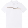 HUGO BOSS J25N61-10B Koszulka polo chłopięca kolor biały
