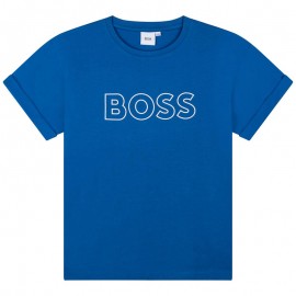 HUGO BOSS J25N82-871 Koszulka z krótkim rękawem chłopięca kolor niebieski