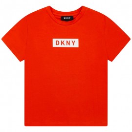 DKNY D35R93-407 Koszulka z krótkim rękawem dziewczęca kolor pomarańcz