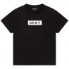 DKNY D35R93-09B Koszulka z krótkim rękawem dziewczęca kolor czarny