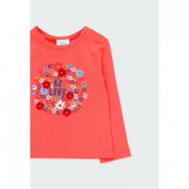 Koszulka z długim rękawem dla dziewczynki Baby Boboli 204028-3740 kolor koral