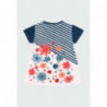 Sukienka z nadrukiem dla dziewczynki Boboli 204062-1100 kolor biały/granat