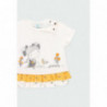Koszulka z falbanką dla dziewczynki Boboli 214085-1111 kolor biały