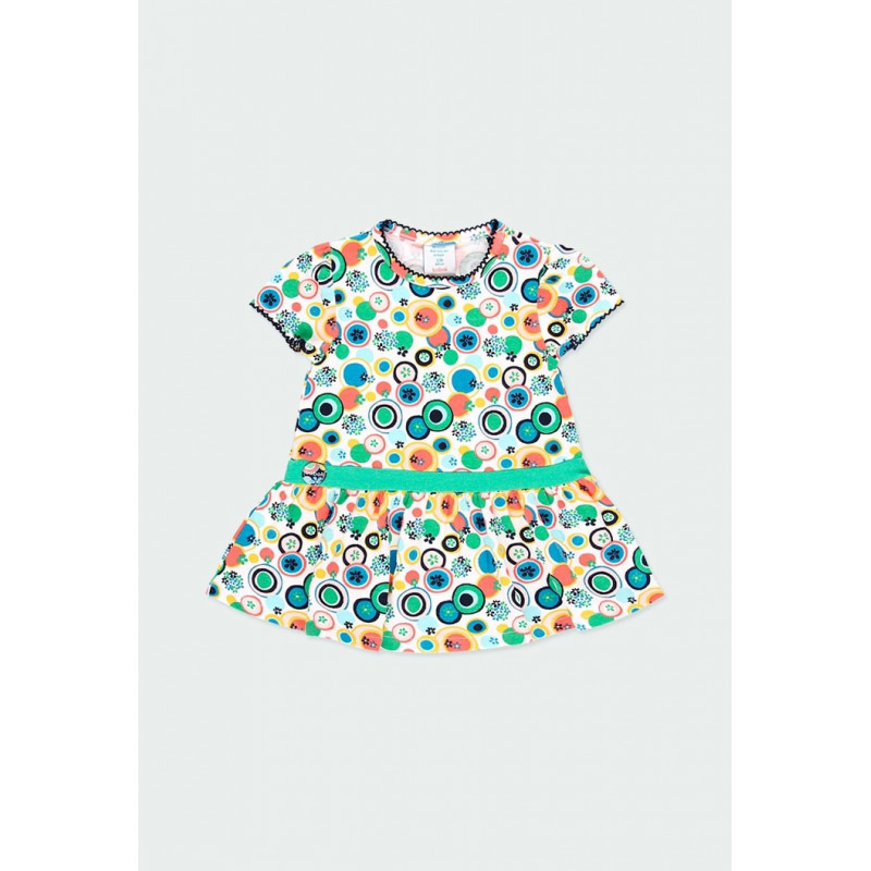 Sukienka z nadrukiem dla dziewczynki Boboli 224053-9825 kolor zielony