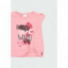 Koszulka dla dziewczynki Boboli 404019-3746 kolor różowy