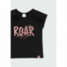 Koszulka z frędzlami dla dziewczynki Boboli 404154-890 kolor czarny