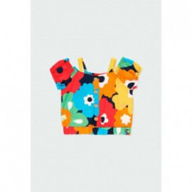 Bluzka w kwiaty dla dziewczynki Boboli 454014-9806 kolor wielokolorowy
