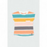 Koszulka w paski dla dziewczynki Boboli 464026-9755 kolor pomarańczowy