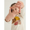 Mayoral 7033-75 Koszulka z długim rękawem dziewczęca kolor beżowy