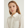 Mayoral 7170-2 Bluzka elegancka dla dziewczynki kolor kremowy