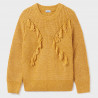 Mayoral 7368-49 Sweter z frędzlami dziewczęcy kolor musztarda
