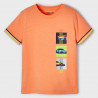 Mayoral 22-03024-084 Koszulka z krótkim rękawem chłopiec 3024-84 papaya fluor