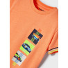 Mayoral 22-03024-084 Koszulka z krótkim rękawem chłopiec 3024-84 papaya fluor