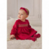 Mayoral 2808-26 Sukienka aksamitna dla dziewczynek kolor czerwony