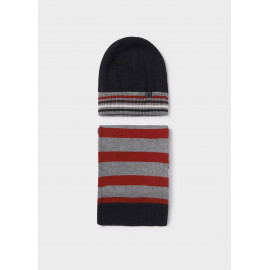 Mayoral 10341-11 Komplet czapka z szalikiem dla chłopców kolor węgiel