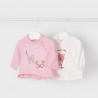 Mayoral 2086-93 Komplet 2 koszulek dla dziewczynki kolor róż