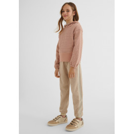 Mayoral 7595-66 Długie spodnie dresowe dla dziewczynki kolor taupe