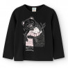 Koszulka z długim rękawem dla dziewczynek Boboli 495019-890 kolor czarny
