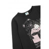 Koszulka z długim rękawem dla dziewczynek Boboli 495019-890 kolor czarny