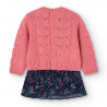 Sukienka ze swetrem dla dziewczynki Boboli 705024-9935 kolor koralowy