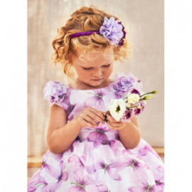 Mayoral 22-03911-036 Sukienka w kwiaty dziewczynka 3911-36 liliowy