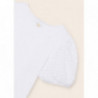 Mayoral 6046-18 Koszulka z ażurowymi rękawami dziewczynka kolor biały