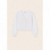 Mayoral 6331-87 Sweter rozpinany z dzianiny dziewczynka kolor biały