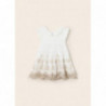 Mayoral 1955-77 Sukienka z haftem dziewczynka kolor biały