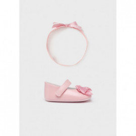 Mayoral 9633-87 Zestaw buciki i opaska dziewczynka kolor różowy