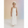 Abel & Lula 5232-1 Kombinezon elegancki długi dziewczynka kolor biały
