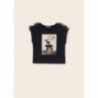 Mayoral 6043-59 Koszulka z krótkim rękawem dziewczynka kolor czarny