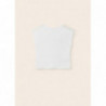 Mayoral 6043-57 Koszulka z krótkim rękawem dziewczynka kolor biały