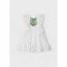 Mayoral 3936-33 Sukienka z haftem dziewczynka kolor biały