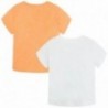 Mayoral 1028-10 Zest. 2 koszulki k/r gładkie kolor Papaja