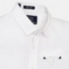Mayoral 1151-44 Koszula k/r gładka detale kolor Biały