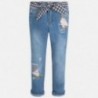 Mayoral 3531-61 Spodnie długie jeans z haftem kolor Basic
