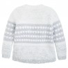 Mayoral 4327-30 Sweter z łaczeniami Perłowy