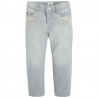 Mayoral 4545-81 Spodnie rurki jeans z haftem Szary