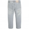 Mayoral 4545-81 Spodnie rurki jeans z haftem Szary