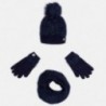 Mayoral 10324-52 Komplet czapka szalik rękawic kolor Granatowy