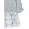 Losan 726-7791AD-717 sukienka długi rękaw dzianina kolor szary melanż