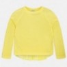 Mayoral 6306-31 Sweter dziewczęcy łączenia kolor żółty