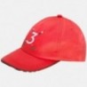 Mayoral 10376-70 Czapka chłopięca haft "3" kolor czerwony 
